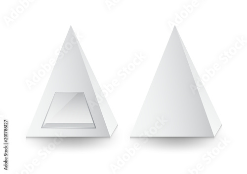 3d pyramid package  box  product design Vector illustration.