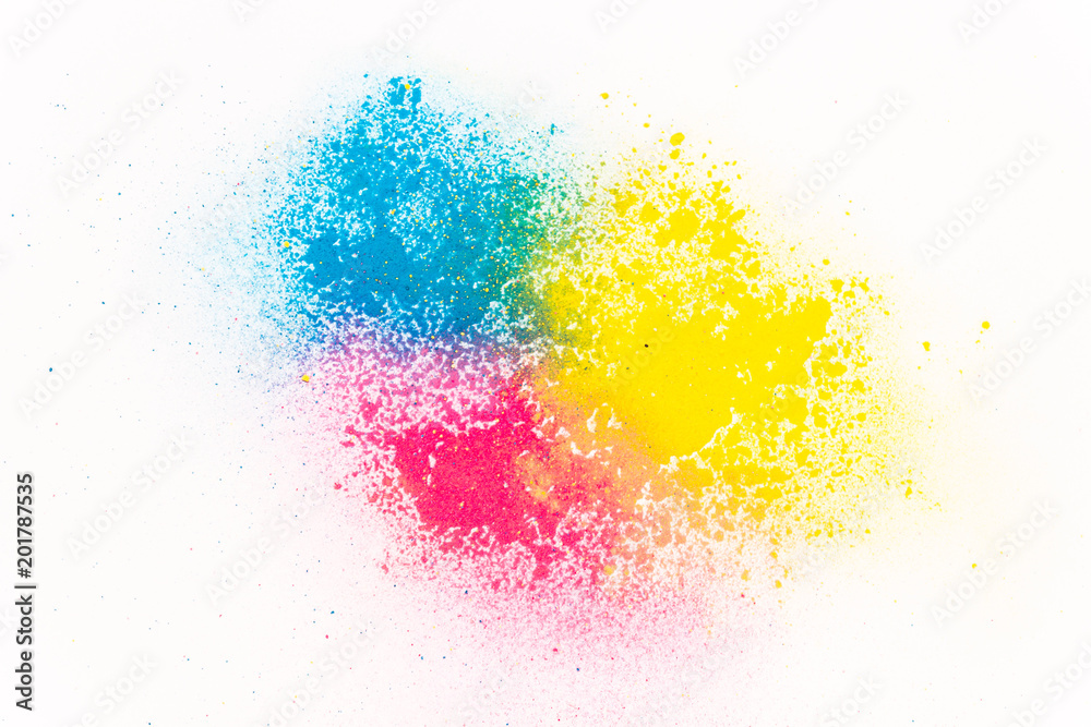 powdered powder paint of red blue and yellow color powdered powder paint of red blue and yellow color