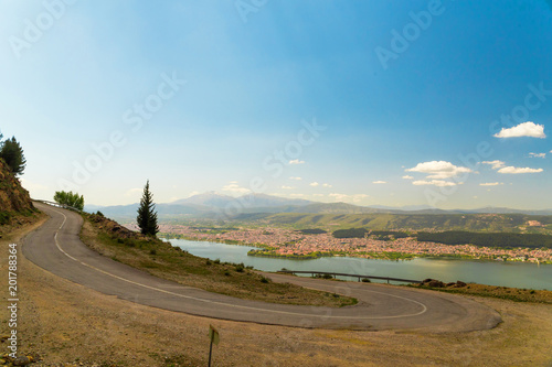 Ioannina city panoramic photo spring time greece photo