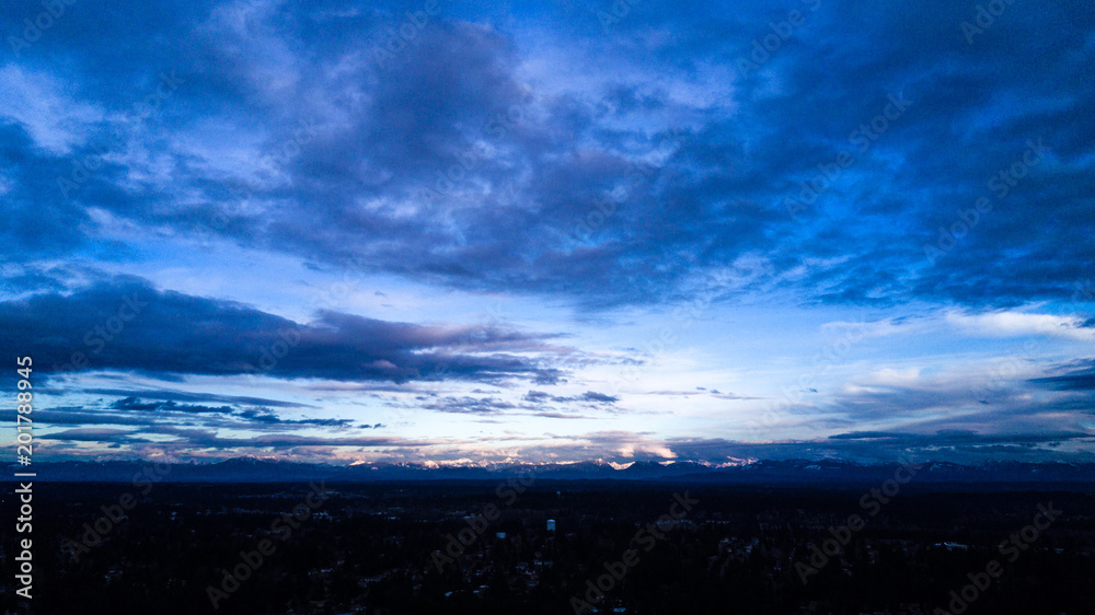 Fototapeta premium Sunrise over Seattle