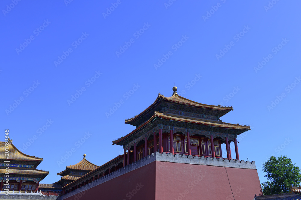 Beautiful buildings in the Forbidden City in China Beautiful buildings in the Forbidden City in China