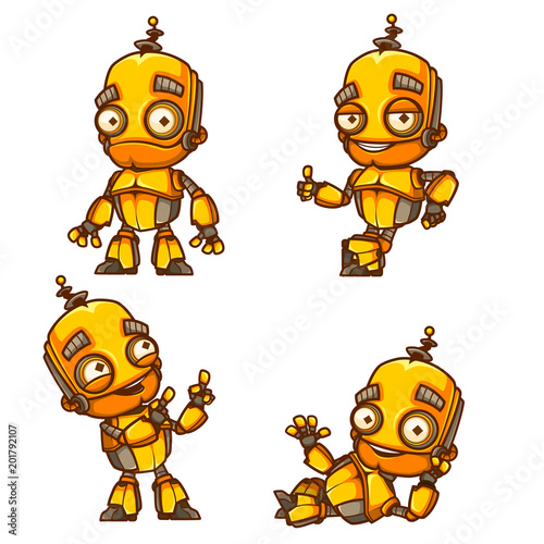 Set of four robot poses