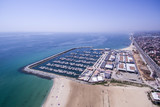 Port of Premià de Mar. Near of Barcelona. Aerial shot.