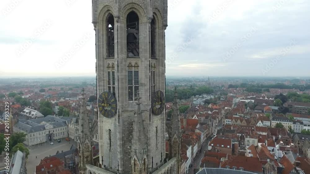 Aerial view of the Belfry of Bruges Aerial view of the Belfry of Bruges