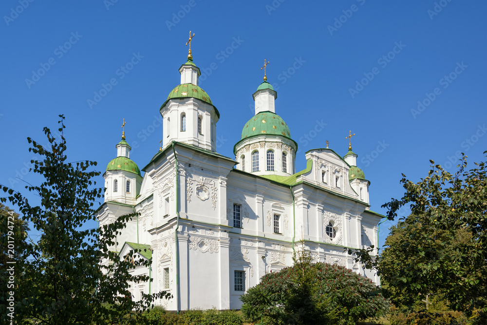 Mgarskyi Transfiguration Monastery, religious building XVII century. Orthodox Church. Mhar, Poltavska oblast, ..Ukraine. Mgarskyi Transfiguration Monastery, religious building XVII century. Orthodox Church. Mhar, Poltavska oblast, ..Ukraine.