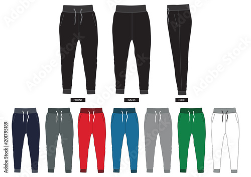 design vector template shorts collection for men with color black white blue green red  photo