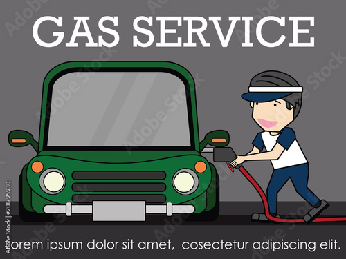 Oilman Service at the gas station