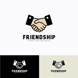 Friendship Logo Template Design. Creative Vector Emblem, for Icon or Design Concept.
