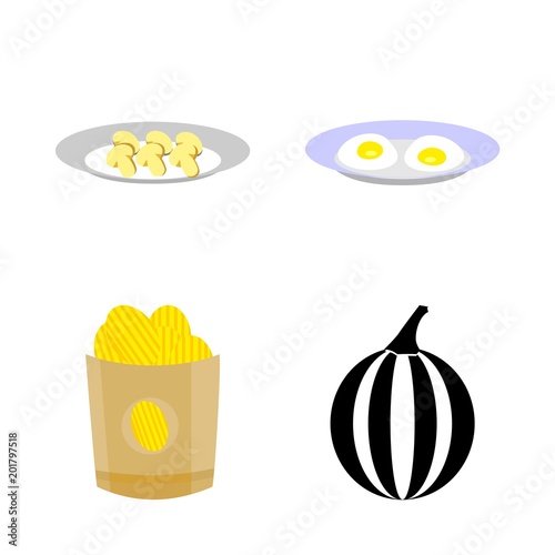 icons about Food with cookies, eat, tasty, potato and breakfast