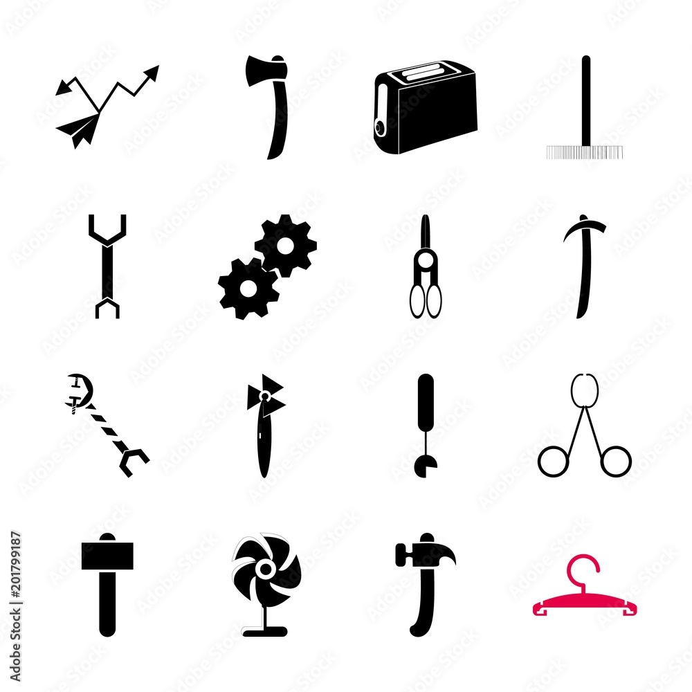 icon Instruments And Tools with hanger, craft, symbol, application and buble icon Instruments And Tools with hanger, craft, symbol, application and buble