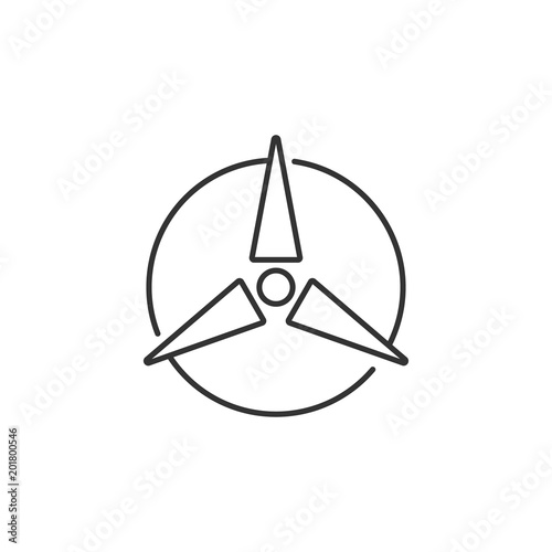 Wind power icon. Simple element illustration. Wind power symbol design from Ecology collection set. Can be used in web and mobile