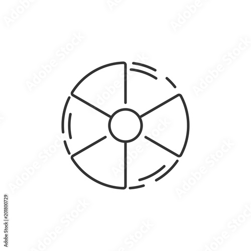 Radiation icon. Simple element illustration. Radiation symbol design from Ecology collection set. Can be used in web and mobile