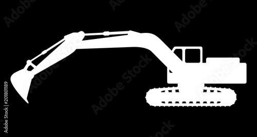 Silhouette the excavate.