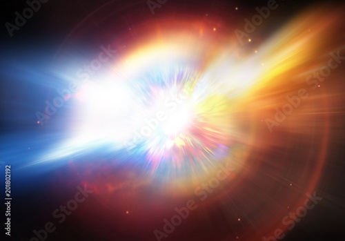 Fototapeta Explosion of planet or supernova star