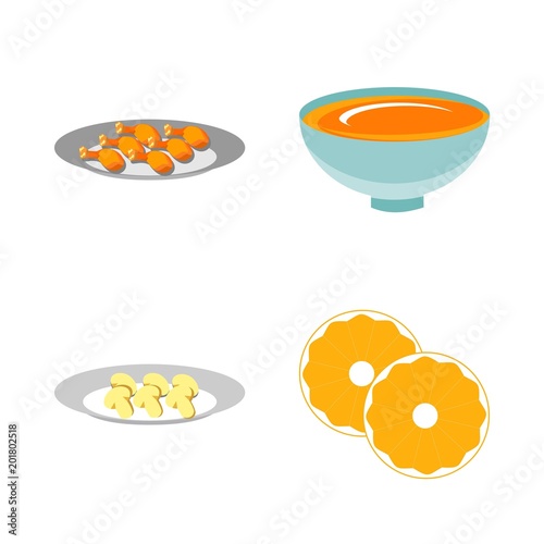 icons about Food with lime, brown, fresh food, japanese foods and cook