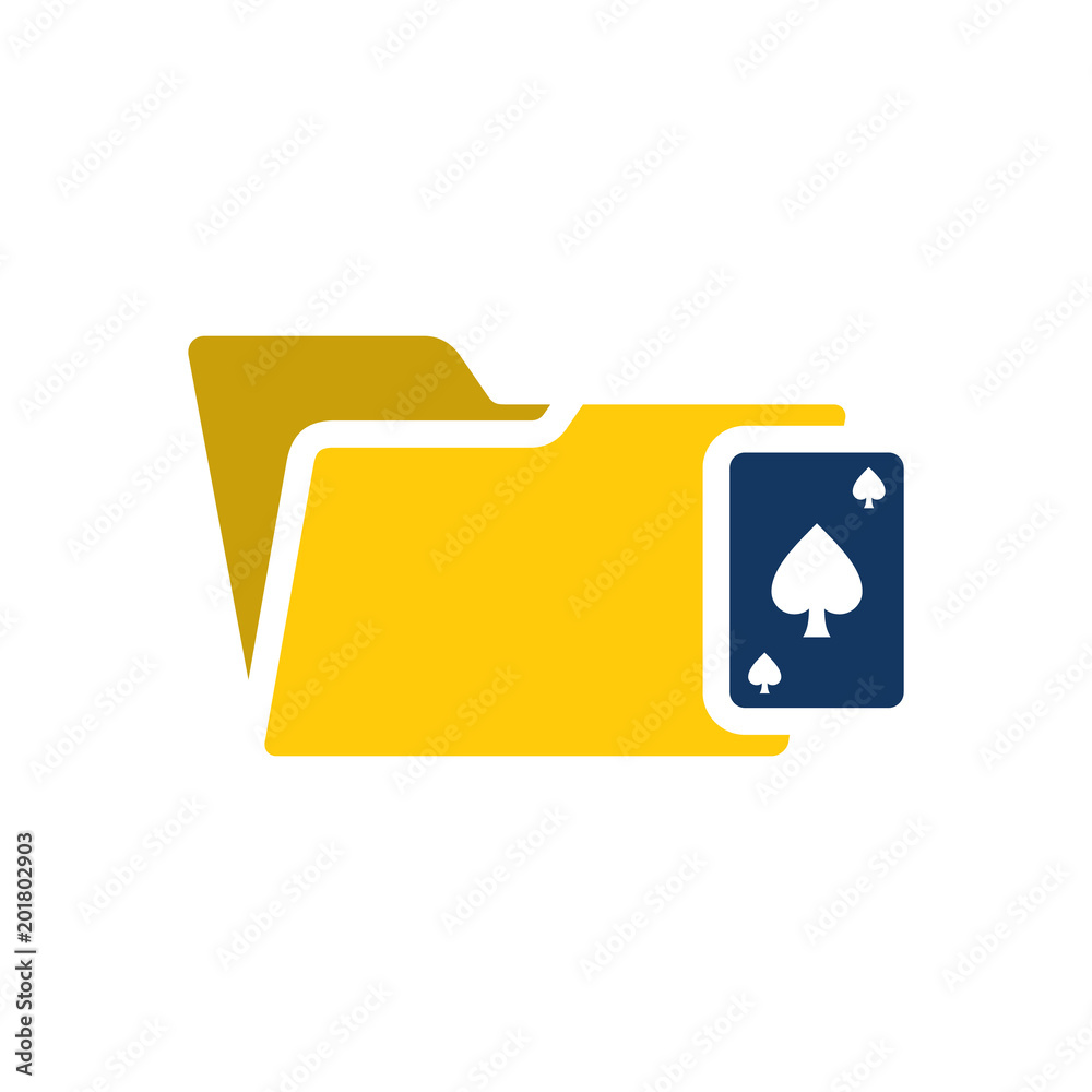 Playing Card Folder Icon Design Playing Card Folder Icon Design