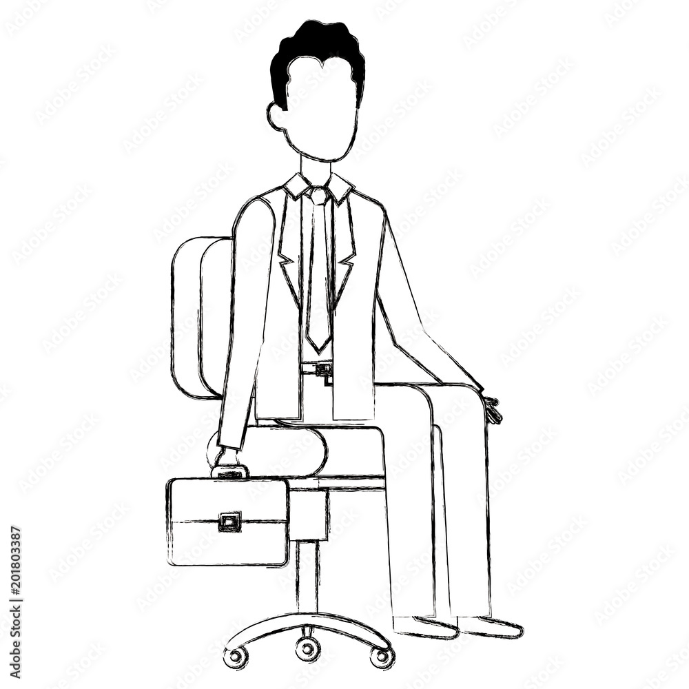 businessman sitting in office chair vector illustration design businessman sitting in office chair vector illustration design