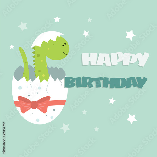 Baby dino in an egg with bow