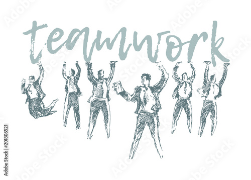 Business concept people teamwork spirit vector
