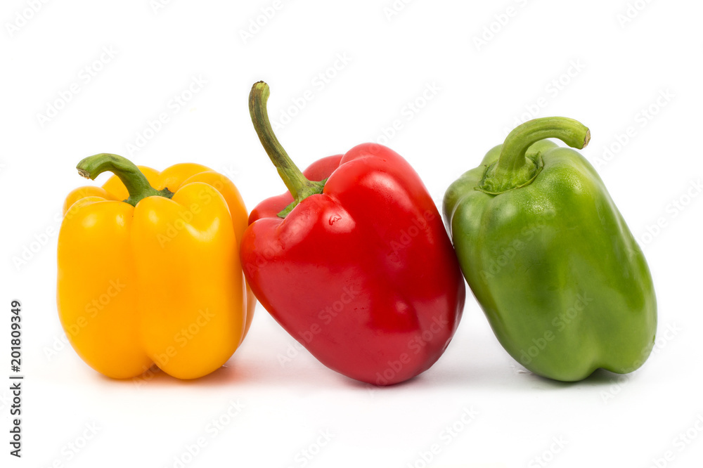 sweet pepper isolated on white background sweet pepper isolated on white background