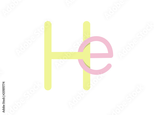 HE Initial Logo for your startup venture © yantiadja