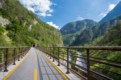 Obraz na płótnie Alpe Adria cycle path, Italy