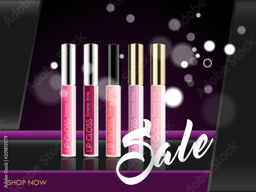 Cosmetic product glosses make up