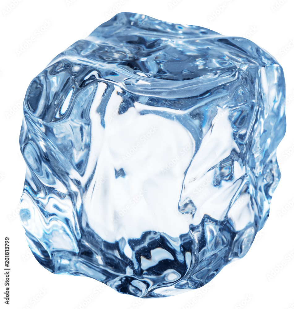 Fototapeta premium Ice cube. Macro shot. Clipping path.