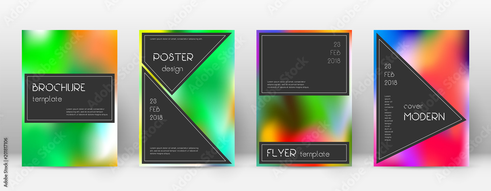 Flyer layout. Black terrific template for Brochure, Annual Report, Magazine, Poster, Corporate Presentation, Portfolio, Flyer. Actual colorful cover page.