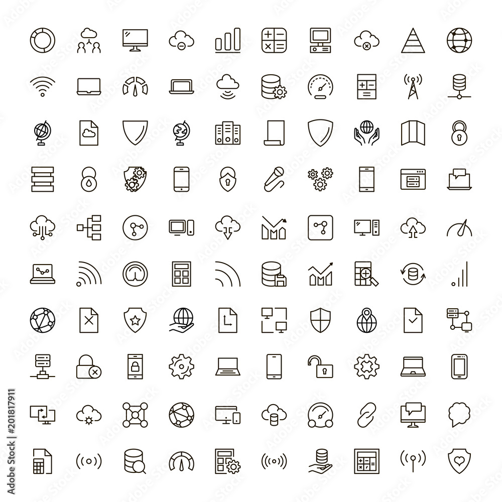 Data flat icon