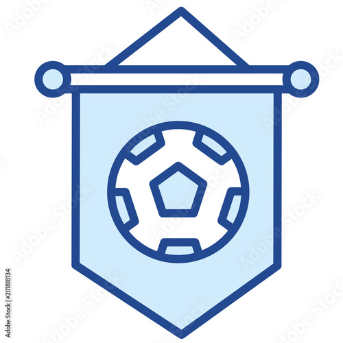 Fußballwimpel Vector Icon