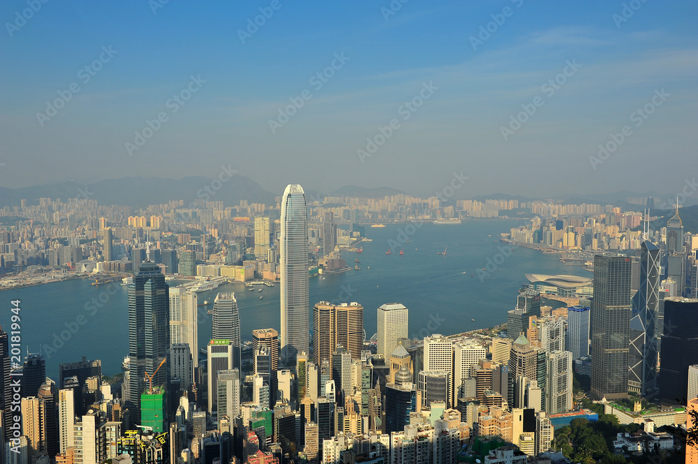 Hong Kong Cityscape at Sunset