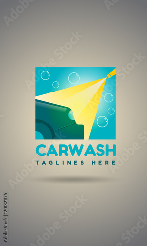 Car wash logo template design