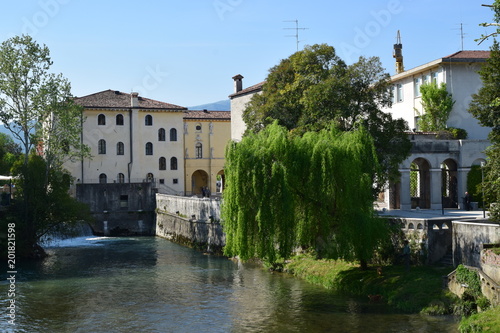 Sacile - Palazzo Ragazzoni ed il fiume Livenza