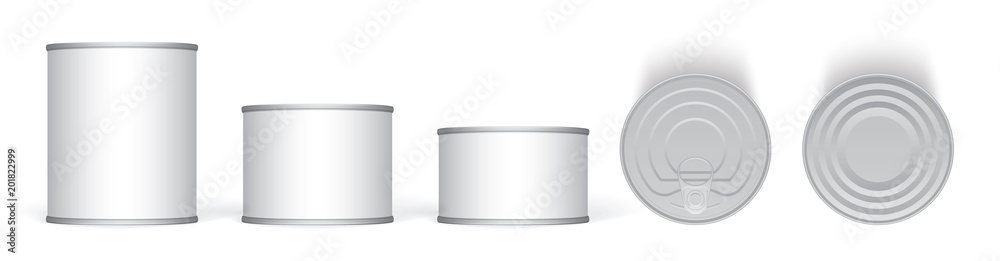 Fototapeta premium Tin can mock-up template