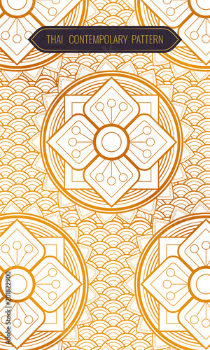 Thai contempolary pattern. Vector illustration photo