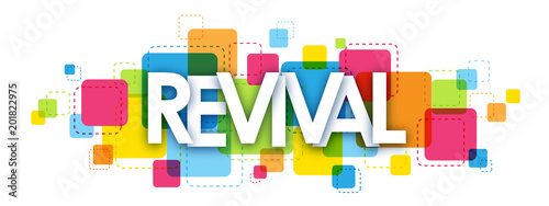 REVIVAL colourful letters icon