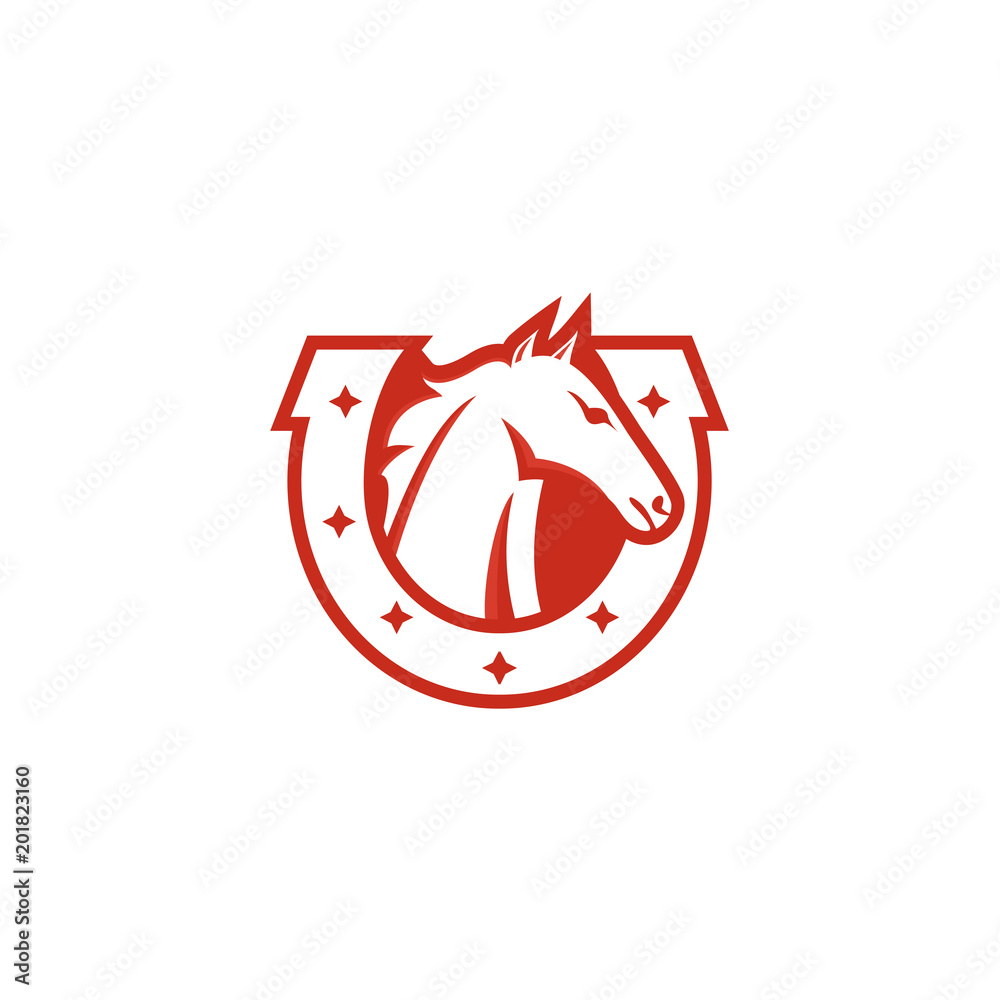 Horse logo template vector illustration