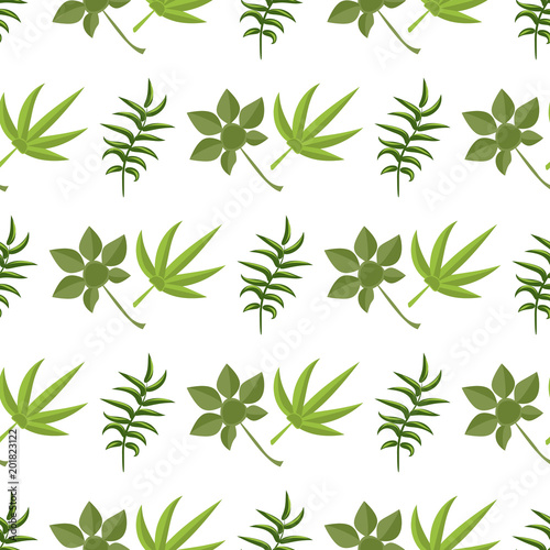 Tropical pattern palm summer green palm leaves background.
