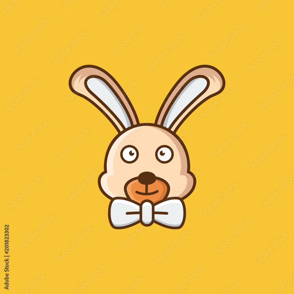Obraz premium Illustration of cute Rabbit - vector illustration template