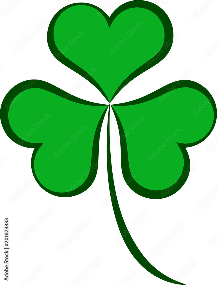 Shamrock Three Leaf Clover Calligraphic Shamrock Three Leaf Clover Calligraphic