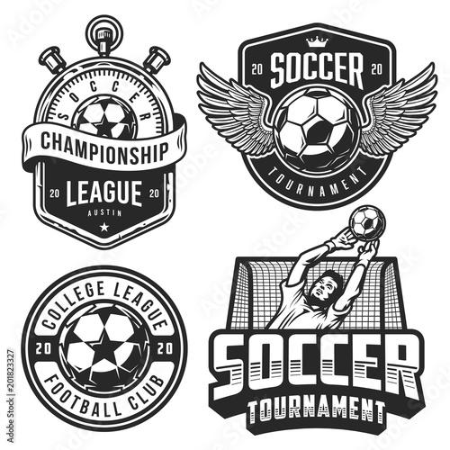 Set of soccer emblems
