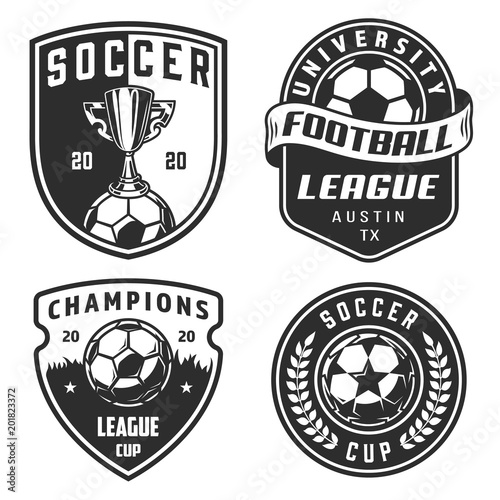 Set of soccer emblems