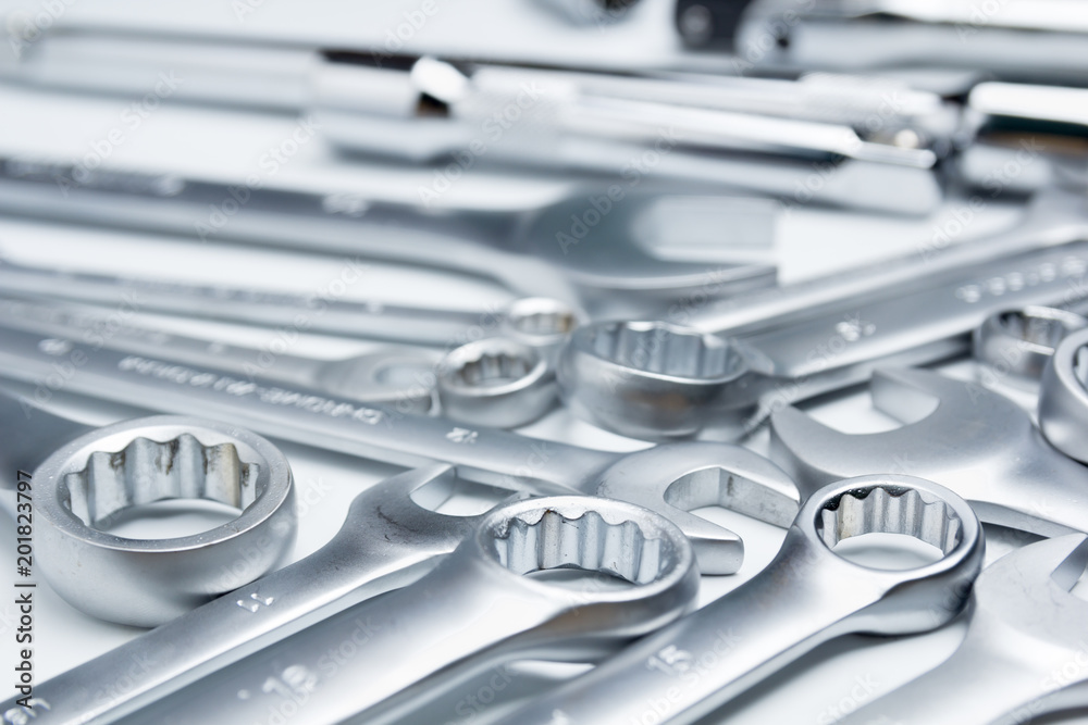 The wrench steel tools for repair The wrench steel tools for repair