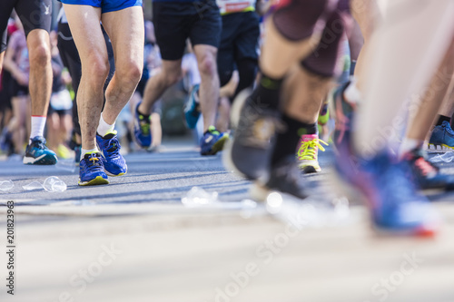 marathon runners in the city  © babaroga