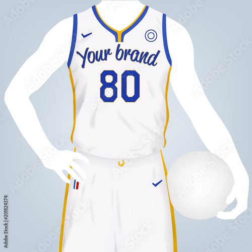 Vector illustration of basketball team kit template