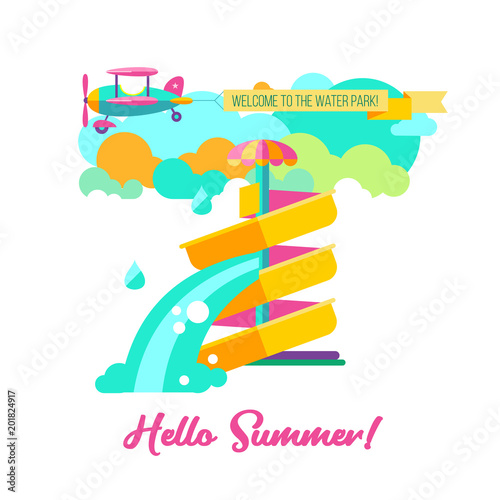 Hello summer. Vector illustration.