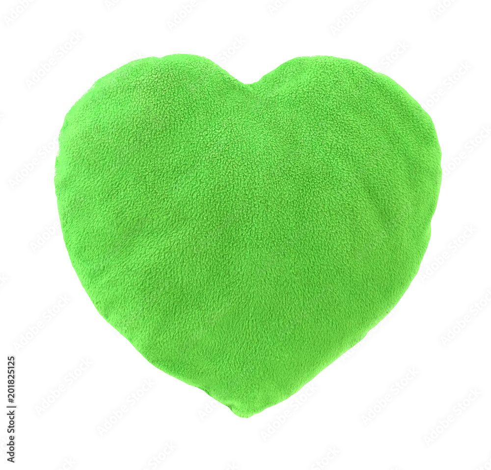 Green heart pillow hotsell