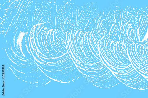 Natural soap texture. Admirable light blue foam trace background. Artistic likable soap suds. Cleanliness, cleanness, purity concept. Vector illustration.