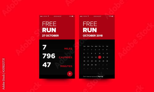 Running App UX UI Design for Smart Phones